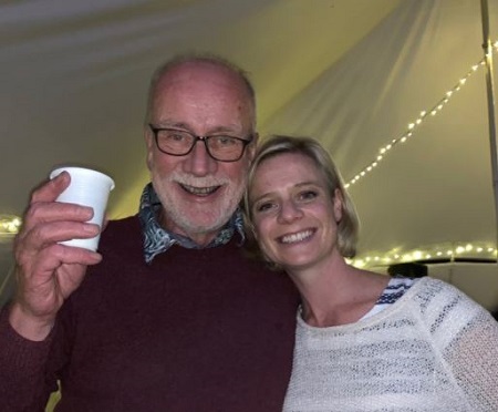 The meteorologist Sarah Keith-Lucas with her father Christopher Leslie Keith-Lucas.