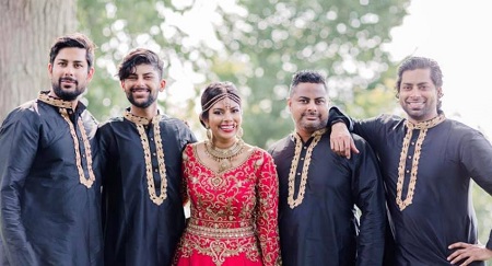  The American journalist Homa Bash with her four adorable brothers