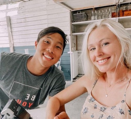 Keren Swanson with her husband Khoa Nguyen.