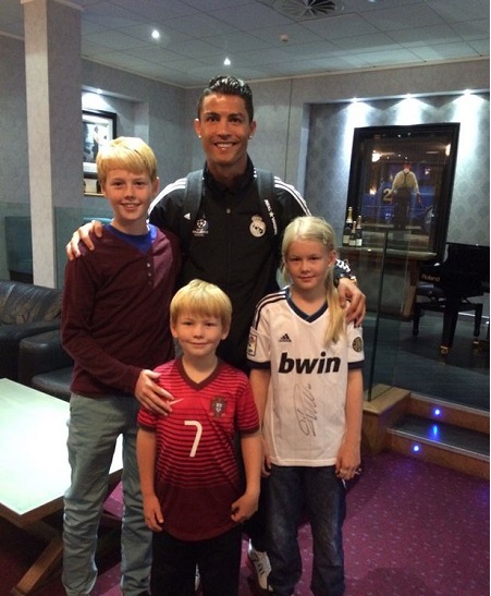 Karna Solskjaer and Her Brothers Noah Solskjær and Elijah Solskjær Along With Christina Ronald