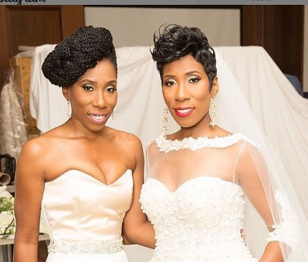 Steve Harvey shared twin daughters, Karli (right), and Brandi Harvey (left), with his first wife Marcia Harvey.