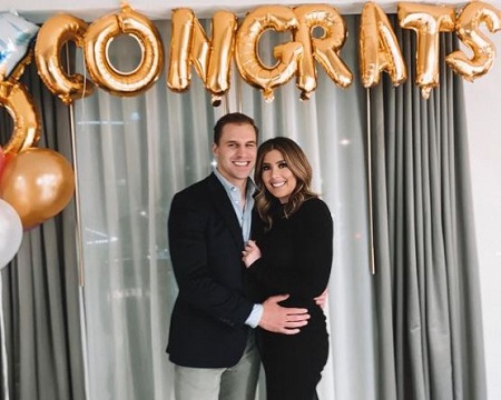 The news personality Breanna Barrs with her long-time boyfriend turned fiance Tyler Scott Pugsley.