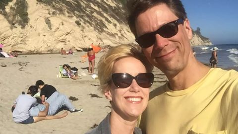 Sarah's photo with her husband