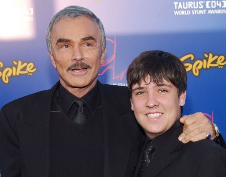 Quinton Anderson Reynolds with his father Burt Reynolds.