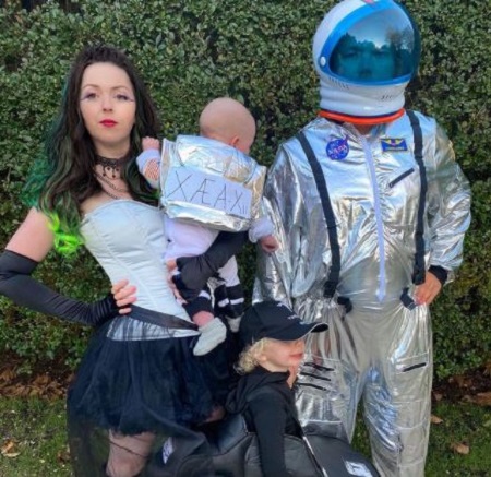 Tana Taylor with her husband and two sons.