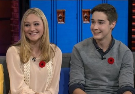 Olivia Scriven with her on-screen boyfriend, Eric Osborne (Degrassi: The Next Generation co-actor)