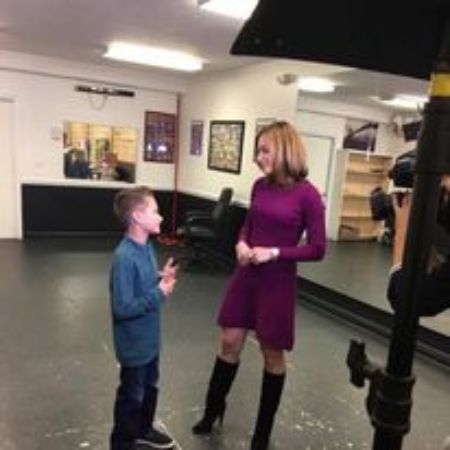 Sanela taking interview with kids.