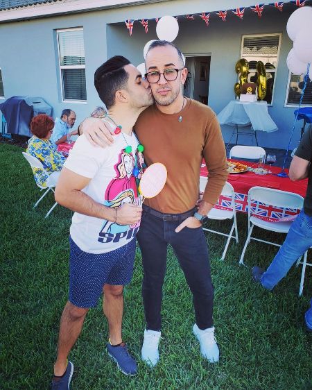 La Rosa and his life partner.