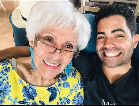 Christian with his lovely grandma.