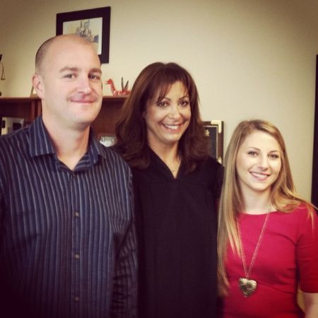 Olivia DeGennaro with her father and mother. Is Olivia married?