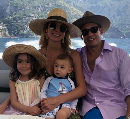 Stacy and Jared with their kids Ava Grace (daughter), Bodhi Brooks Pobre (son).