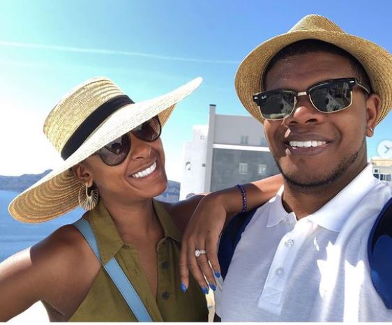  Cleo Greene and her husband at Oia Santorini, Greece.
