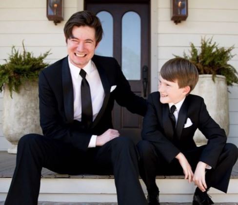 Joe Scarborough with her son Joey Scarborough.