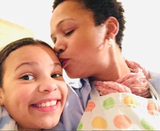  Lukwesa Burak with her daughter.