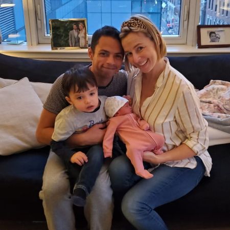 Ben Floyd's wife, Caroline Hyde gave birth to their two children, Leo and Sasha Floyd. How old is Caroline up until now?