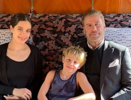  John Travolta with daughter Ella Travolta and son Benjamin Travolta.