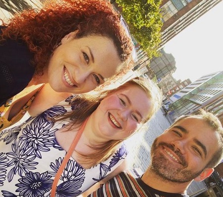 Ben Rich pictured with his female friends.