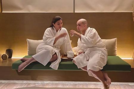 Neil Arce is enjoying a cup of tea with his wife, Angel Locsin after having a spa. Do they really have any children?