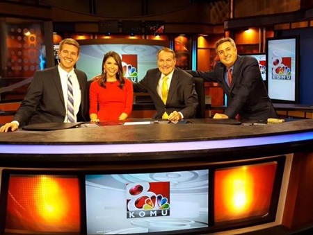  Emily Spain along with her KOMU 8 News team.