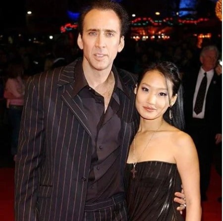 American Actor Nicolas With His Wife Alice