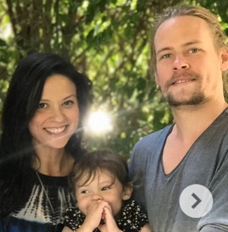 Nick Nolte's son Brawley Nolte, daughter-in-law Navi Rawat, and granddaughter.