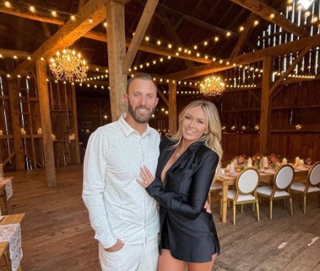 The model Paulina Gretzky with her boyfriend-turned-fiance Dustin Johnson.