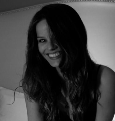 Carly Hallam wearing black cloth.