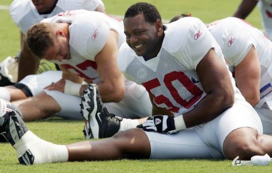 Edgerton Hartwell wearing white jersey number 50.