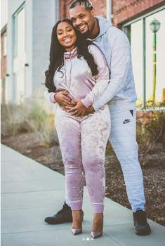 Brittish Williams with Lorenzo Gordon. Source: thejasminebrand