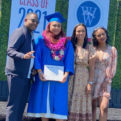 Photo of Amara Trinity Lawrence during her high school graduation. 