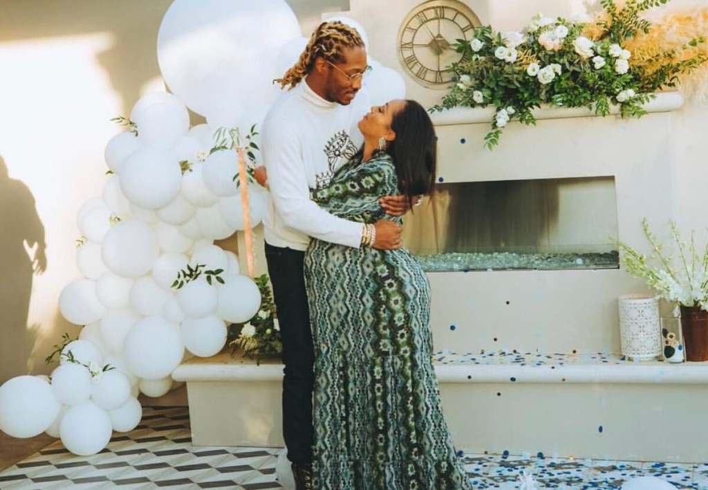 Hendrix Wilburn father, Future and Joie in a babyshower