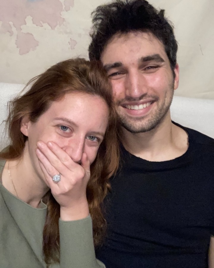 Remington Elizabeth Moses with her boyfriend showing off her ring.