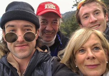 The Johnston family enjoying their vacation