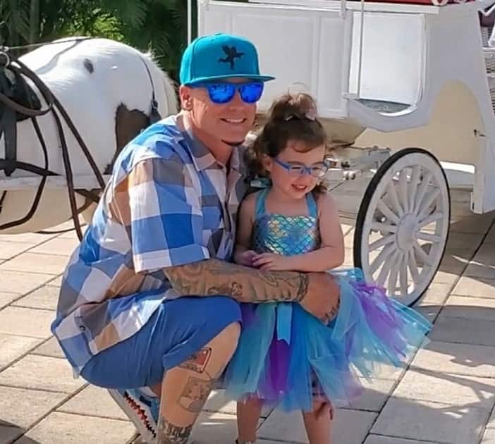 Vanilla Ice with his third child, Priscilla Love VanWinkle
