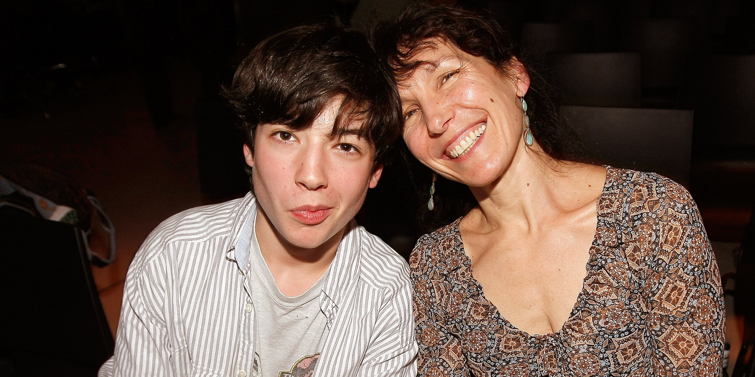 Ezra Miller with his mother, Marta Miller