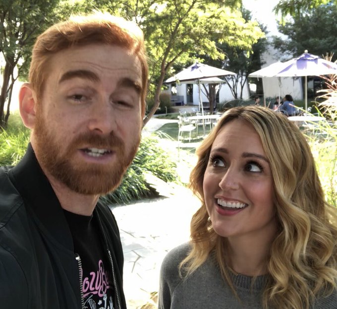 Andrew Santino with Sarah Tiana