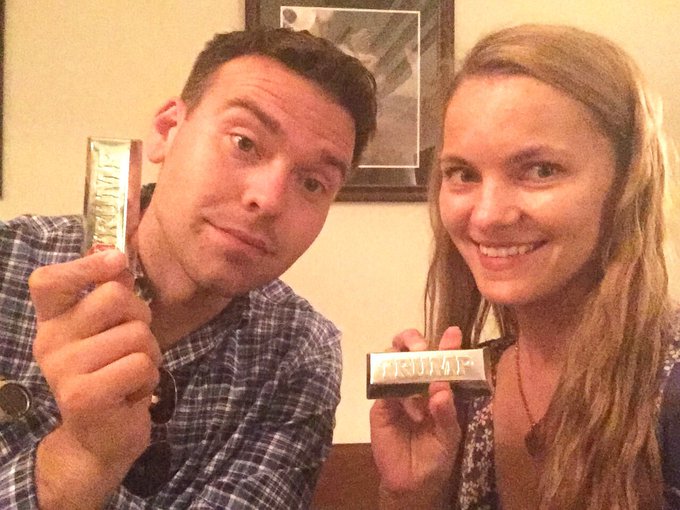 Tanya Tay and her husband on Trump Day