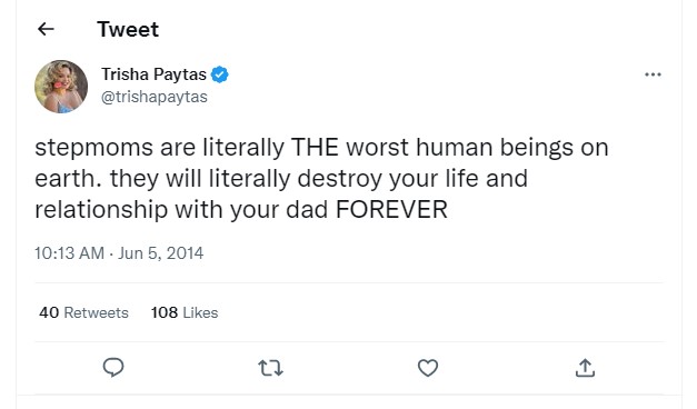 Trisha Paytas on Twitter.