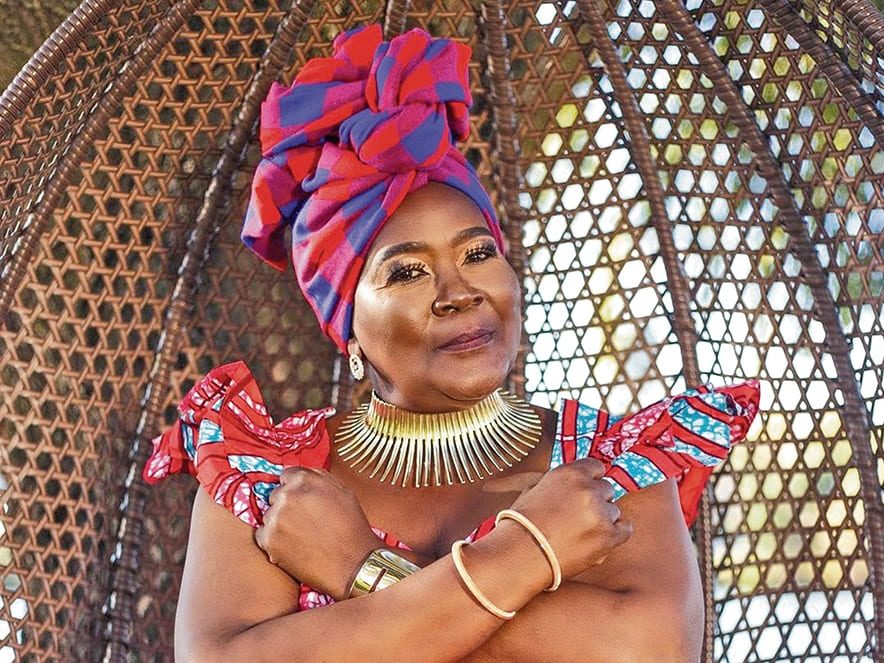 Connie Chiume  ready for the shoot of Gomara