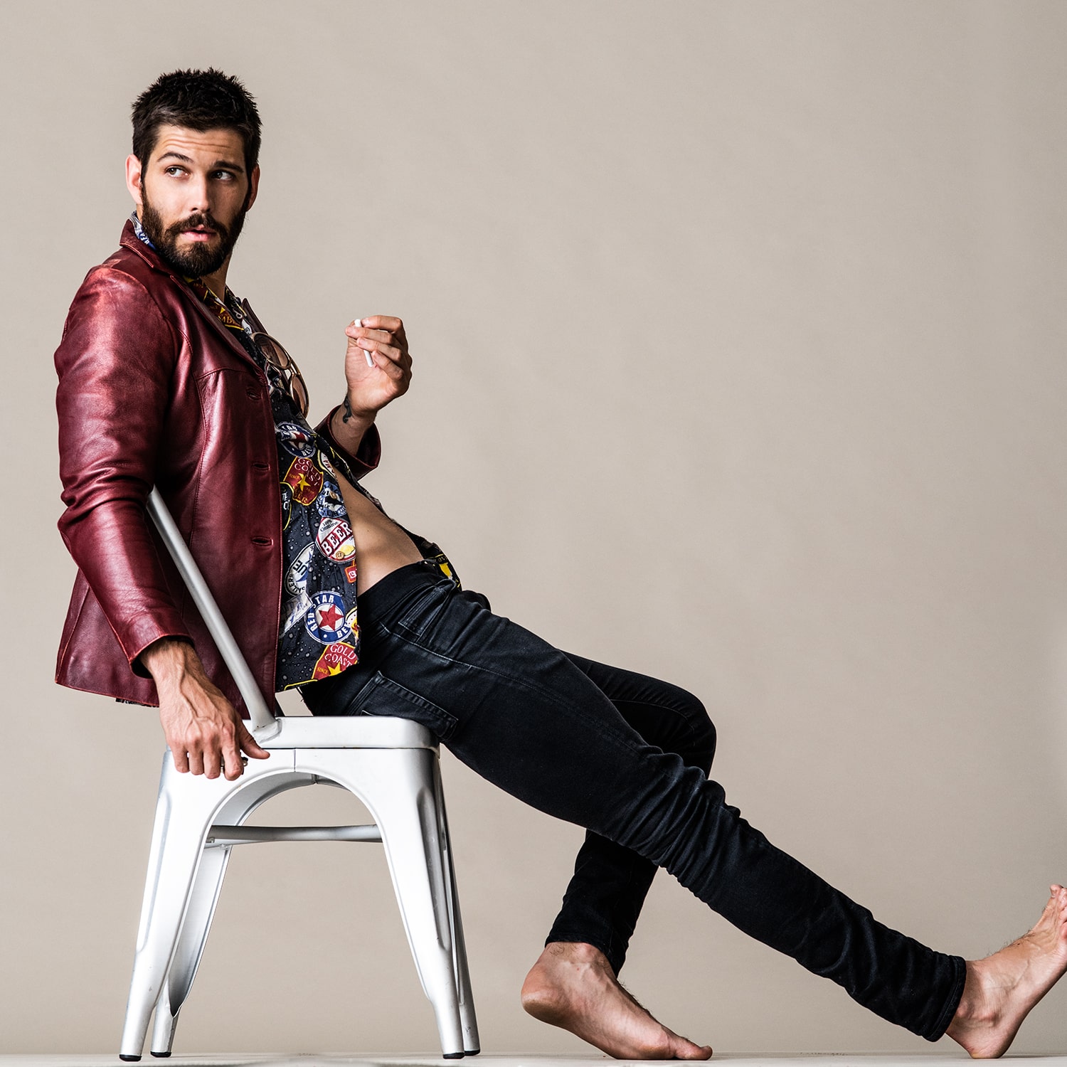 Casey Jon Deidrick posing for a photoshoot