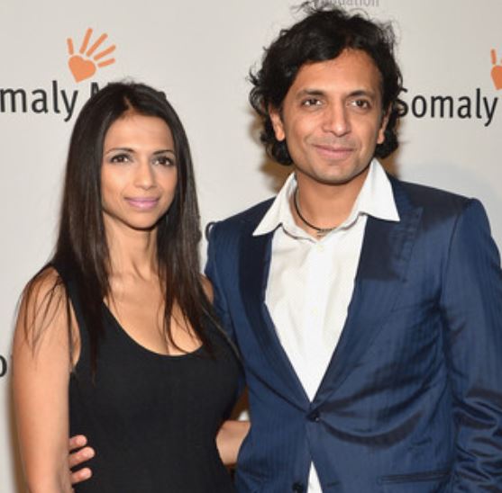 Bhavna Vaswani and her husband M. Night Shyamalan in a frame.