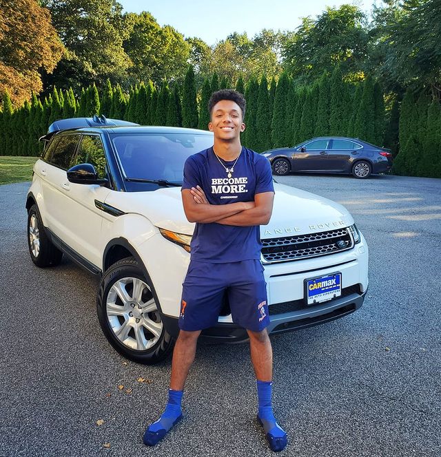 Gabriel Hostin with his white Range Rover