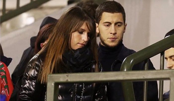 Natacha Van Honacker with her husband Eden Hazard in a frame