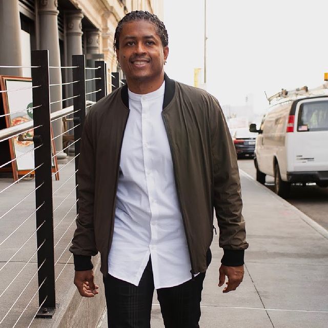 Picture of Larron Tate walking on a street