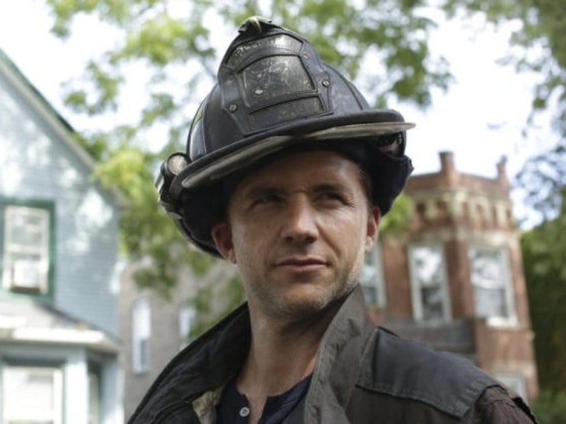 Jeff Hephner posing for the photo wearing helmet in his head 
