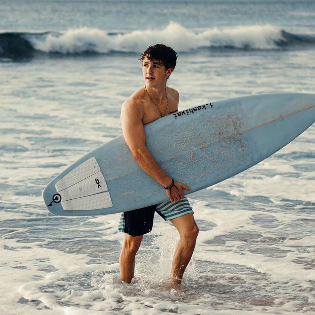 Ethan Wacker posing in the sea