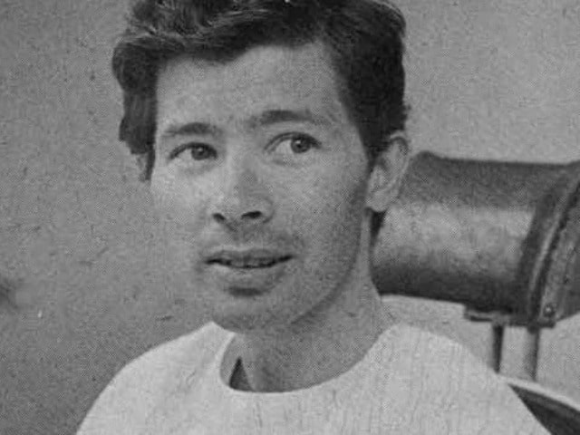 Lou Wagner was captured in his young days in the little bit smile on his face. 