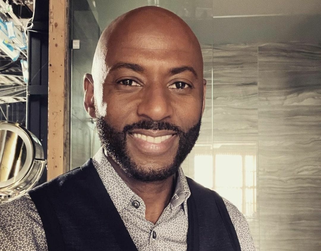 Romany Malco was captured in a smiley face