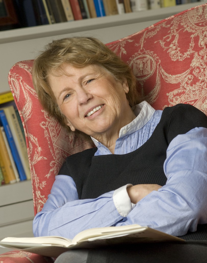  Eugene Theroux's wife Phyllis Grissim-Theroux was captured while reading book in a smiley face