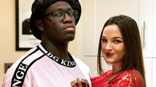 Deji Olatunji with his girlfriend 